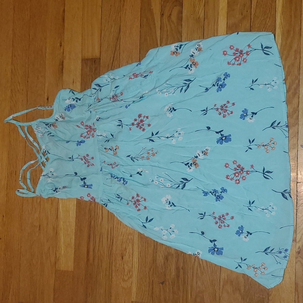 Blue floral dress